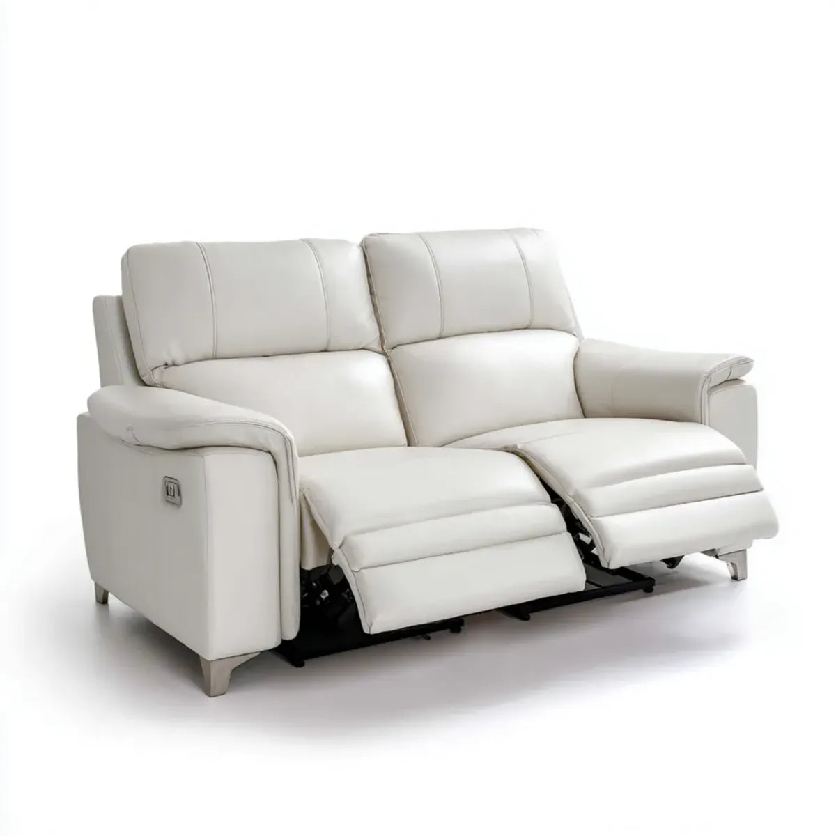 Canapé relax électrique 2 places blanc en cuir PU 170 x 95 x 102 cm