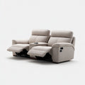 Canapé relaxation électrique 2 places beige en polyester forme droite 190 x 95 x 103 cm
